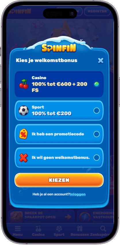 Spinfin Casino Registreren